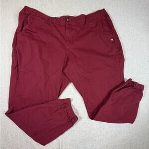 Kirrin Finch Mens 2XL Burgundy Jogger Pants Casual Lounge Stretch Comfort Active
